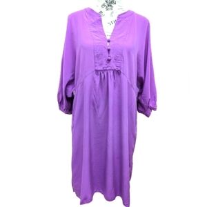 BCBGMAXAZRIA pure purple silk tunic